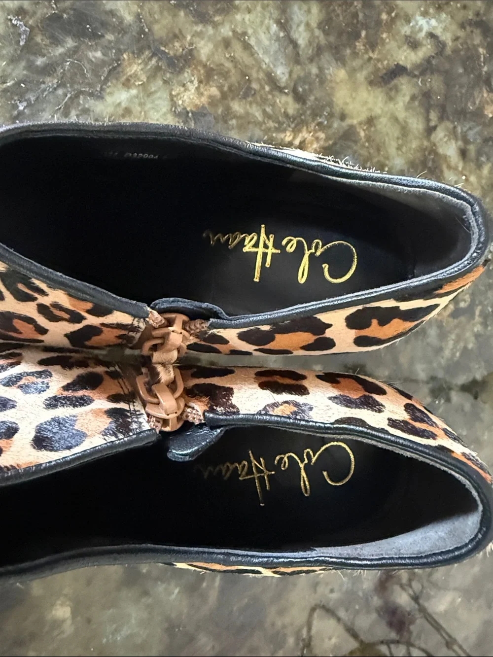 Cole Haan Leopard-Print Ankle Booties in Brown and Black